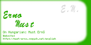 erno must business card